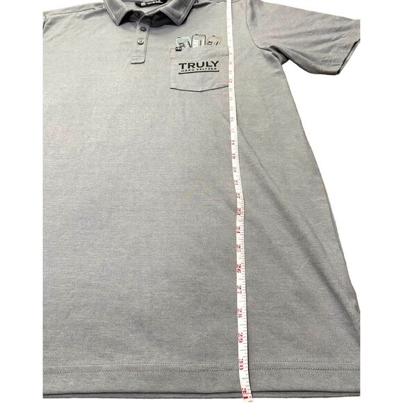Travis Mathew Side Bet Golf Polo Truly Hard Seltzer Heather Medium Grey Size XL - Picture 10 of 11
